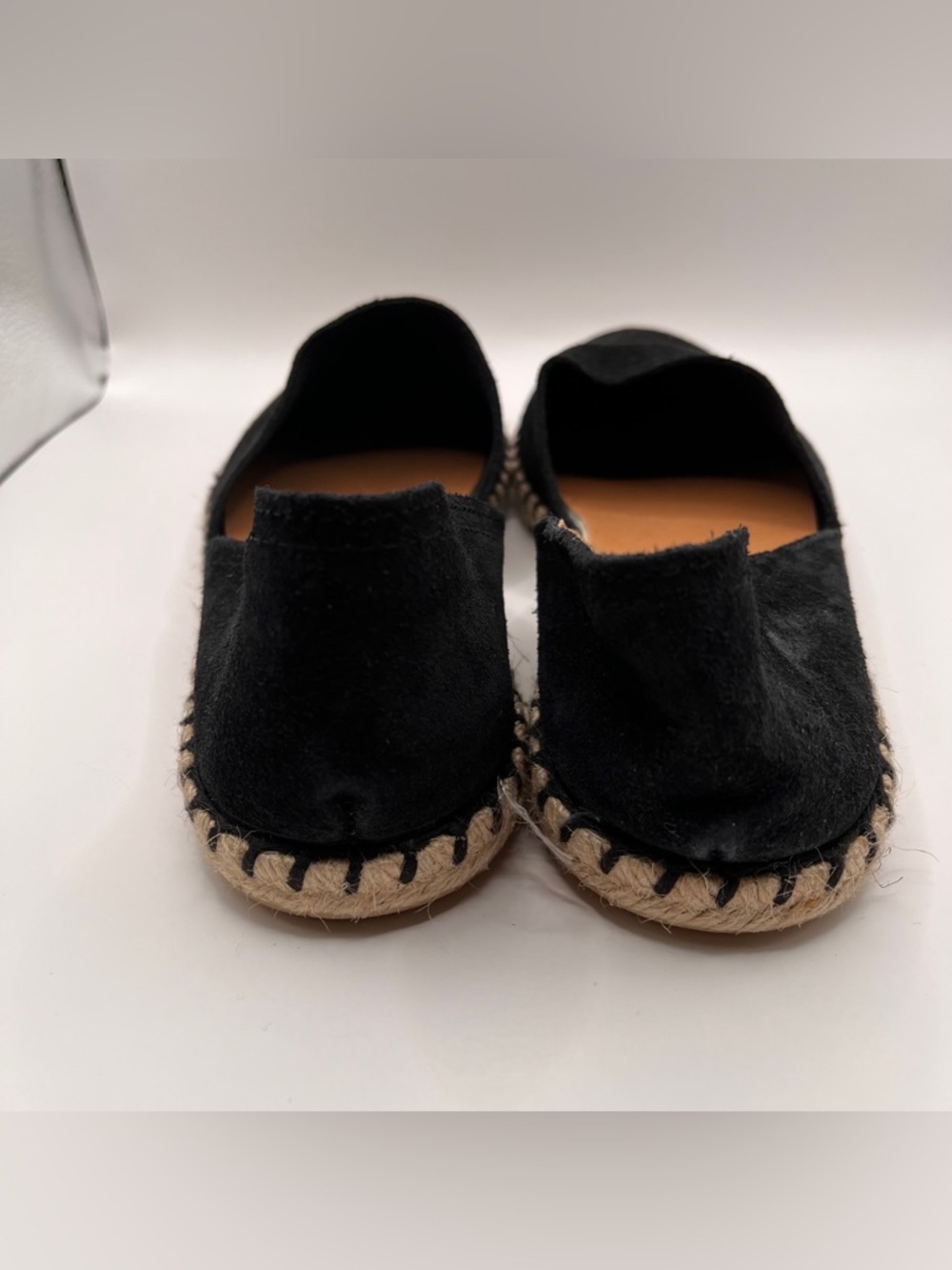 Miz Mooz Suede Espadrille Flats Carmena Black size 40 US 9-9.5 Suede - Picture 6 of 9
